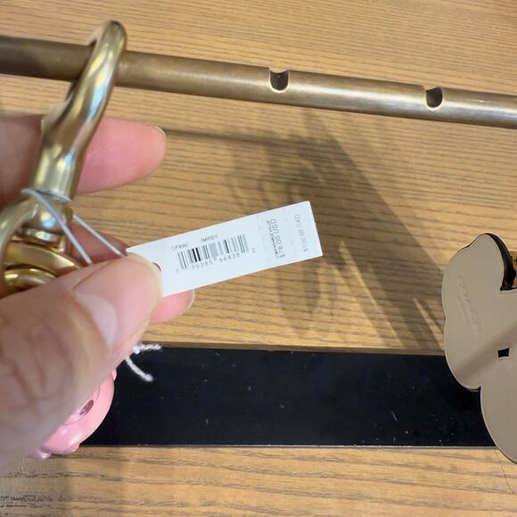 Coach CP890 Bear Bag Charm In Gold/Ruby Authentic - Picture 3 of 4